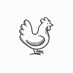 Image showing Chicken sketch icon.