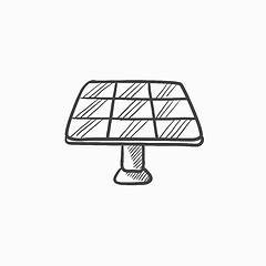 Image showing Solar panel sketch icon.