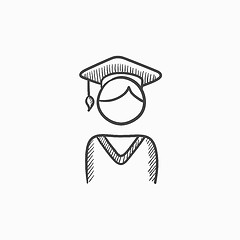 Image showing Graduate sketch icon.