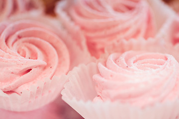 Image showing close up of sweet custard dessert