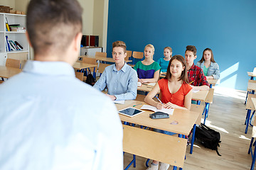 Image showing group of students and teacher at school lesson