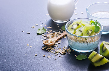 Image showing milk with chia seeds