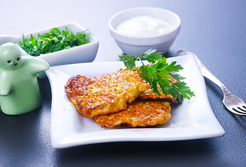 Image showing Zucchini pancakes