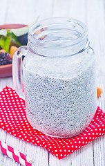 Image showing Milk with chia