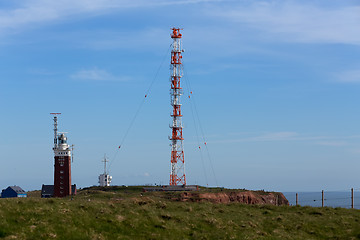 Image showing Radio technology tower on the island