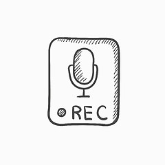 Image showing Record button sketch icon.