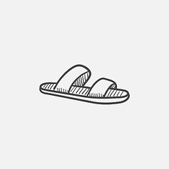 Image showing Flip-flops sketch icon.