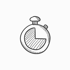 Image showing Stopwatch sketch icon.