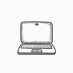 Image showing Laptop sketch icon.