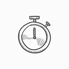 Image showing Stopwatch sketch icon.