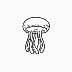 Image showing Jellyfish sketch icon.