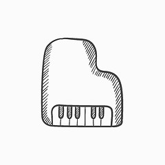 Image showing Piano sketch icon.