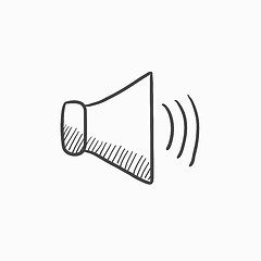 Image showing Speaker volume sketch icon.