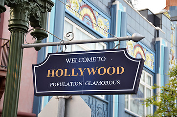 Image showing Welcome to Hollywood road sign