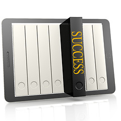 Image showing Book and tablet success concept