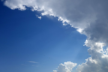 Image showing Blue sky with rain clouds