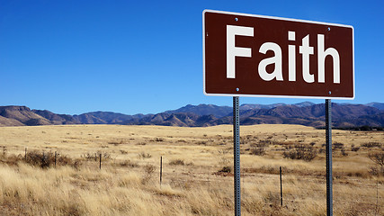 Image showing Faith brown road sign
