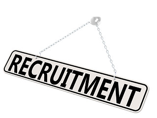 Image showing Recruitment banner isolated on white