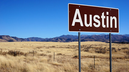 Image showing Austin road sign