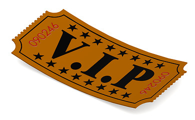 Image showing Isolated ticket with VIP word