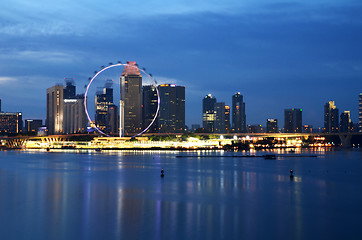 Image showing Singapore cityscape during sunset