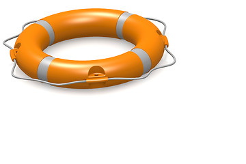 Image showing Life buoy in white