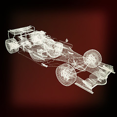 Image showing Formula One Mesh. 3D illustration. Vintage style.