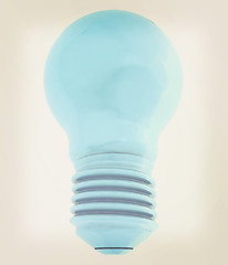 Image showing 3d bulb icon. 3D illustration. Vintage style.