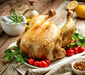 Image showing whole roasted chicken