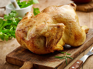 Image showing whole roasted chicken