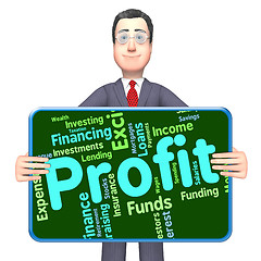 Image showing Profit Word Represents Text Profits And Words