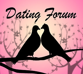 Image showing Dating Forum Represents Social Media And Conference