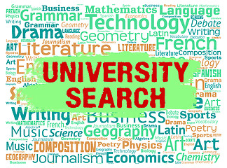Image showing University Search Shows Educational Establishment And College