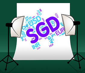 Image showing Sgd Currency Represents Foreign Exchange And Banknote