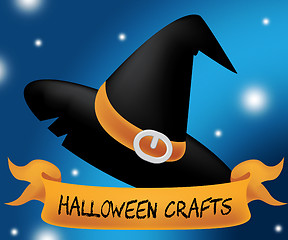 Image showing Halloween Crafts Means Trick Or Treat And Art