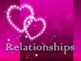 Image showing Relationships Word Represents Find Love And Affection