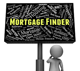 Image showing Mortgage Finder Represents Search For And Borrowing