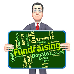 Image showing Fundraising Word Shows Capital Wordcloud And Funds