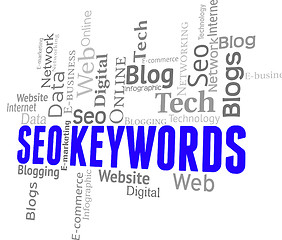 Image showing Seo Keywords Shows Search Engine And Content