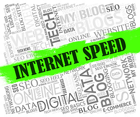 Image showing Internet Speed Means Web Site And Fast