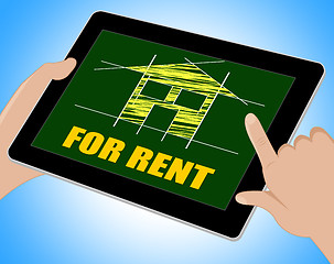 Image showing For Rent Represents Detail Architecture And Housing Tablet