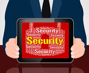 Image showing Security Lock Means Wordcloud Secured And Word