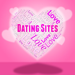 Image showing Dating Sites Indicates Romance Dates And Relationship