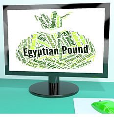 Image showing Egyptian Pound Means Currency Exchange And Coinage