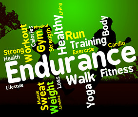 Image showing Endurance Word Means Staying Power And Enduring