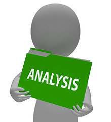 Image showing Analysis Folder Indicates Data Analytics And Organize 3d Renderi