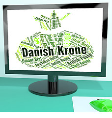 Image showing Danish Krone Represents Exchange Rate And Currency