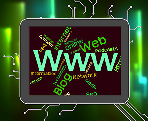 Image showing Www Word Represents World Wide Web And Internet