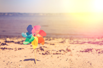 Image showing Summer toy on a beach