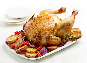 Image showing whole roasted chicken